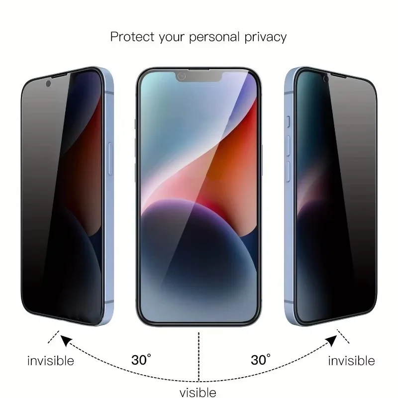 1-2 шт. Protetor de tela antiprivacidade para для iPhone 16 Pro Max 13 15 12 11 14 ProMax Mini Plus SE XS 7 8 6