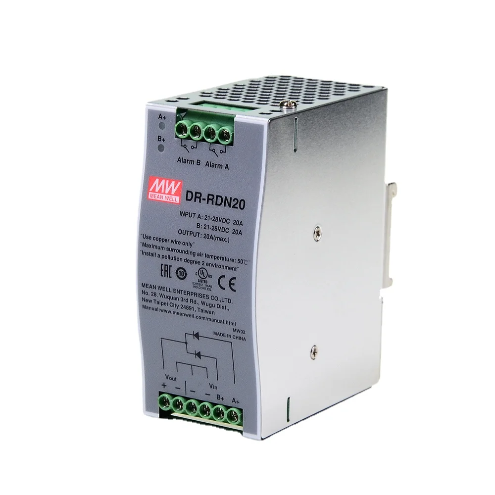 

DR-RDN20 Taiwan Meanwell Switching Power Supply 20A Redundancy Module for 24V Redundant System Peripheral Module Original