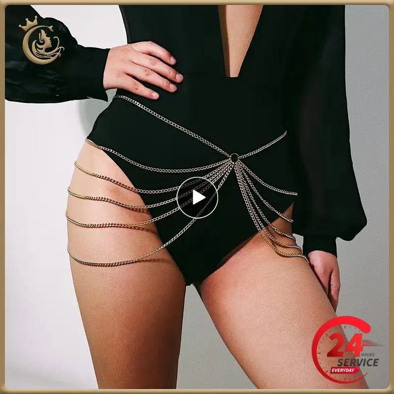 

1~6PCS Waist Chain Using Metal For Pairing Fine Workmanship Tassel Minimalist Treatment Process Electroplating Female Chain