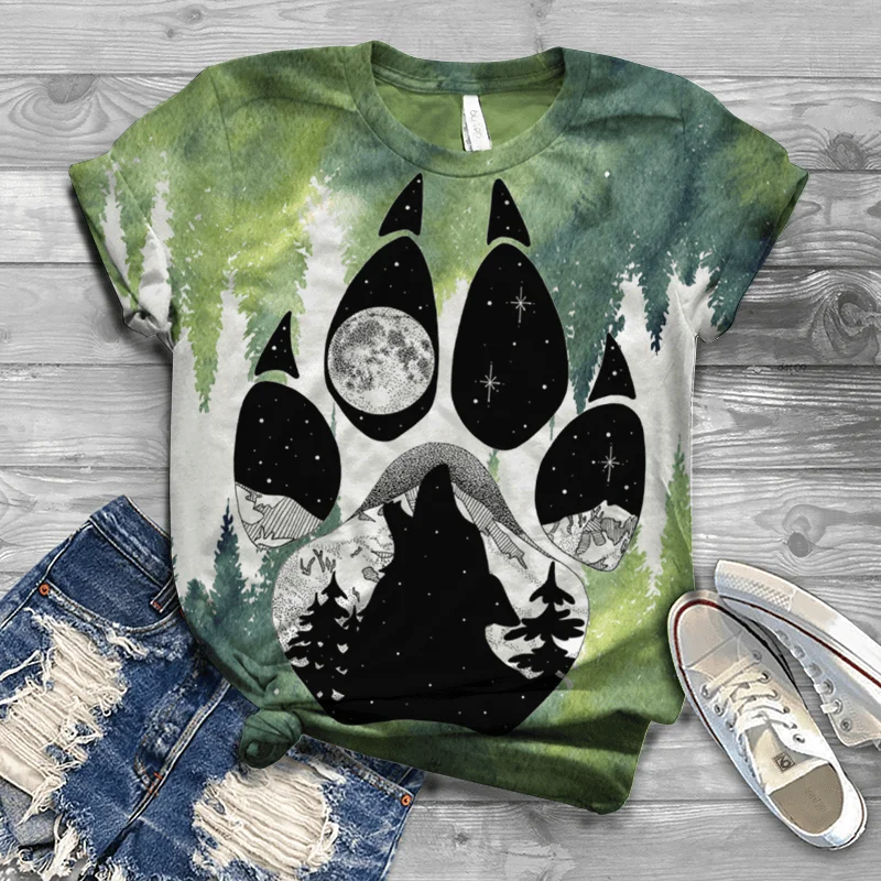 Футболка женская оверсайз с коротким рукавом пикантный топ 3D принтом собак и