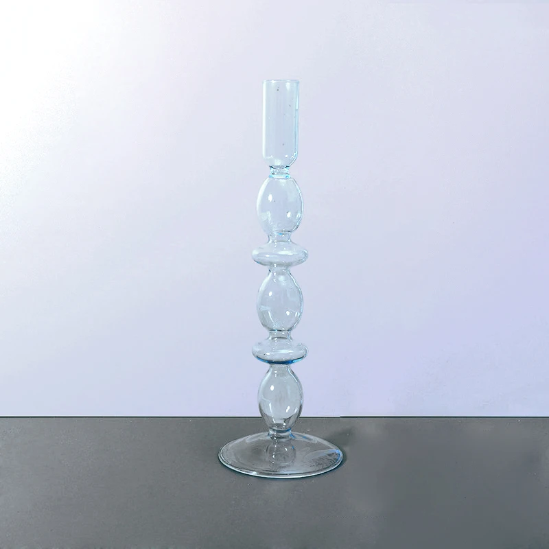 Glass Vases Glass Candle Holders for Wedding Home  Flower Vase Decoratio Candlestick Holder  Modern Living Room Decor images - 6