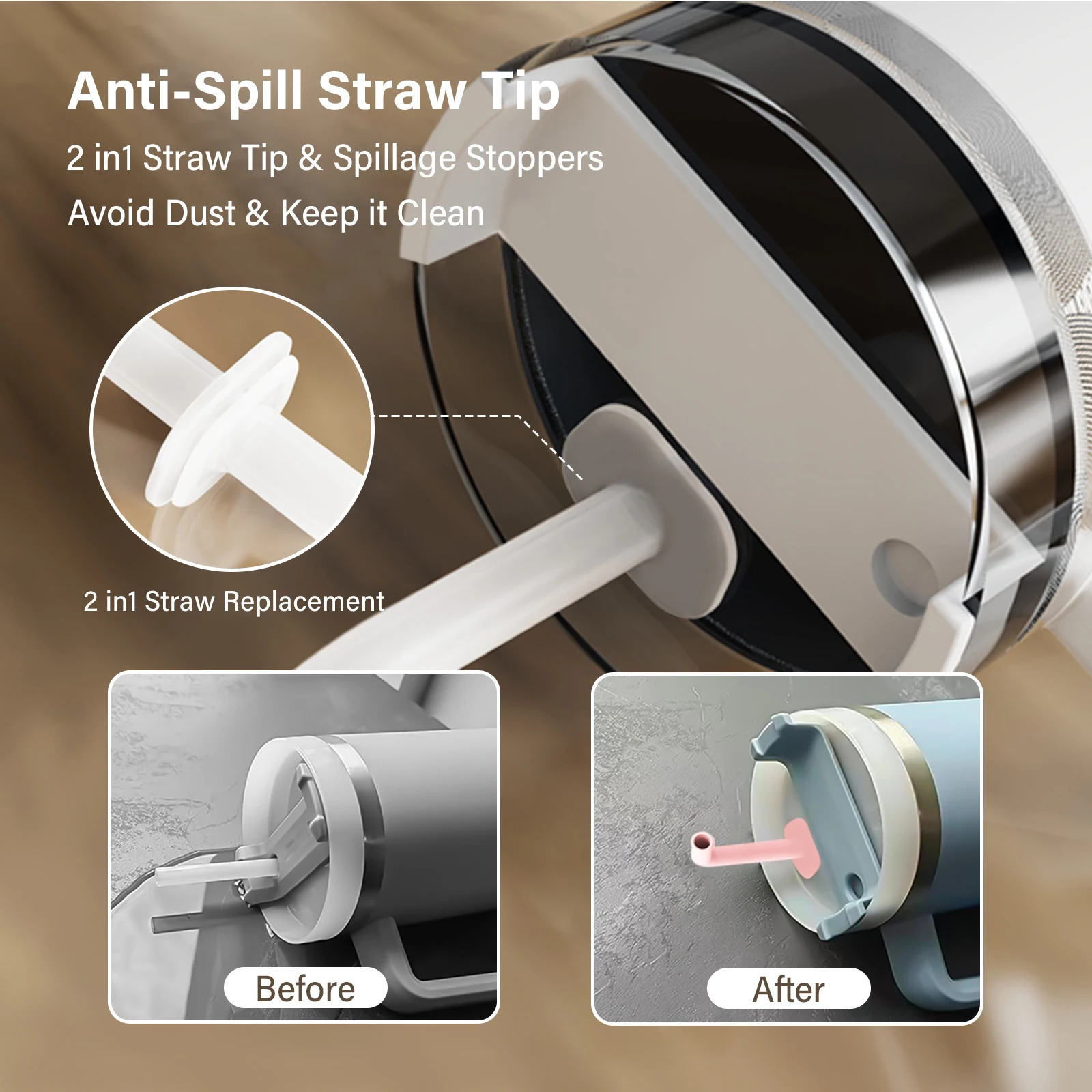 Комплект Герметичных Аксессуаров Stanley Quencher 2 0 1 С Силиконовыми Соломинками