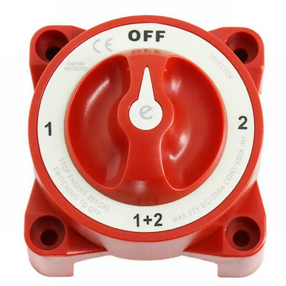 

All Red Copper-plated Silver Inner Core Installation Back Surface Isolator Switch Switch 32V 350Amp Battery Main Switch