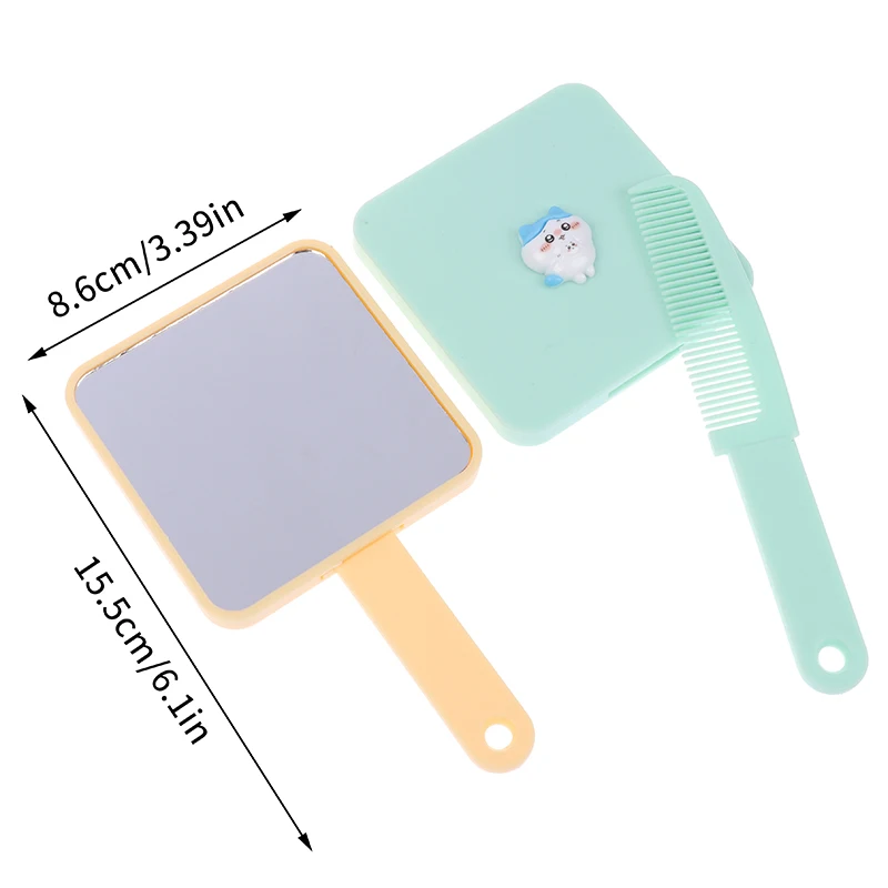 Портативная зеркальная расческа с милым рисунком Chiikawa Kawaii ручная дополнительная