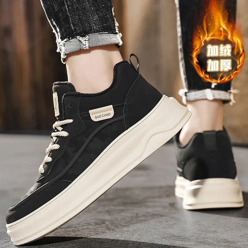 Мужские зимние уличные ботинки взрывной стиль рабочие высокие нескользящие