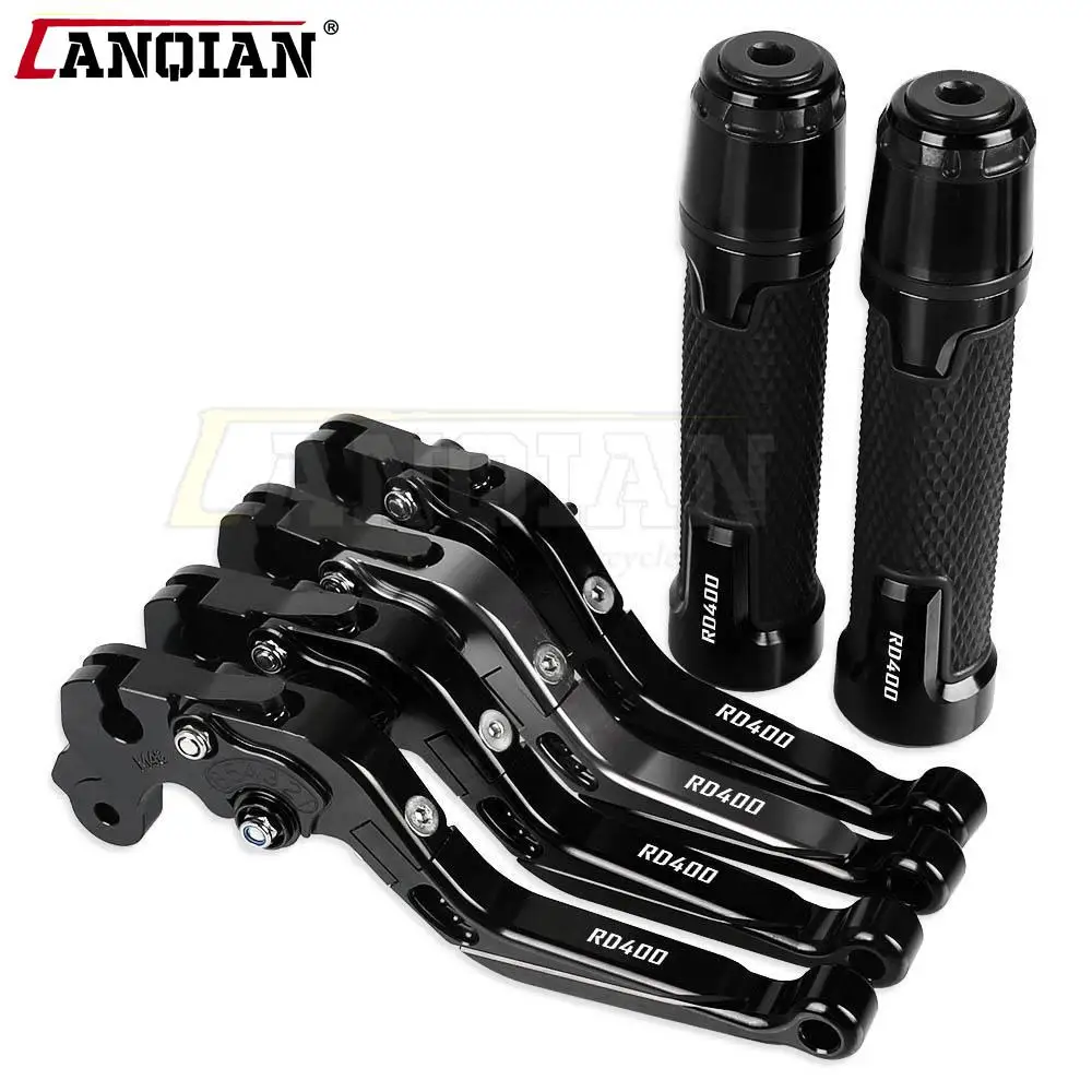 Motorcycle Accessories CNC Brake Clutch Levers Handlebar knobs Handle Hand Grip Ends FOR YAMAHA RD400 1976 1977 1978 1979 RD 400 images - 6