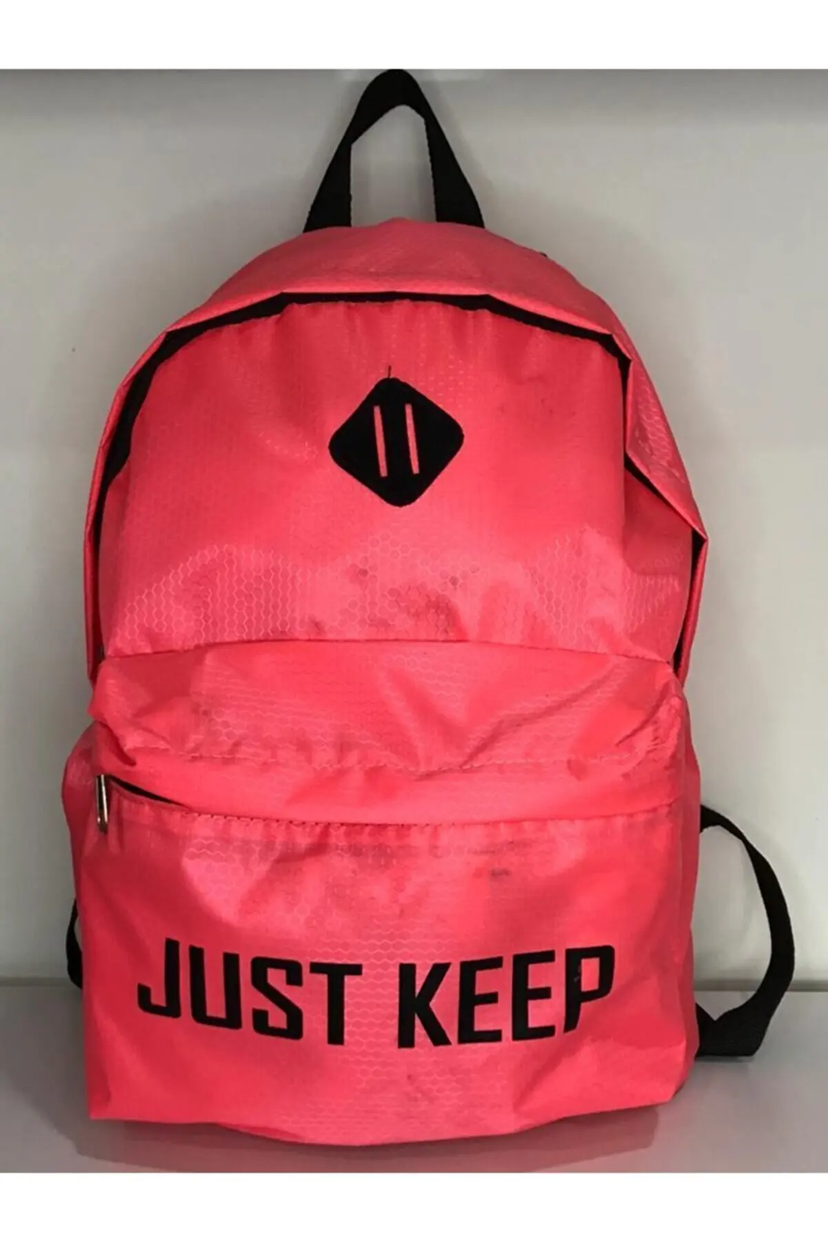 

Just Keep Coral Pink Backpack bag School Bags Laptop Backpacks Waterproof Casual Shoulder Backpack Travel Teenager Men Women