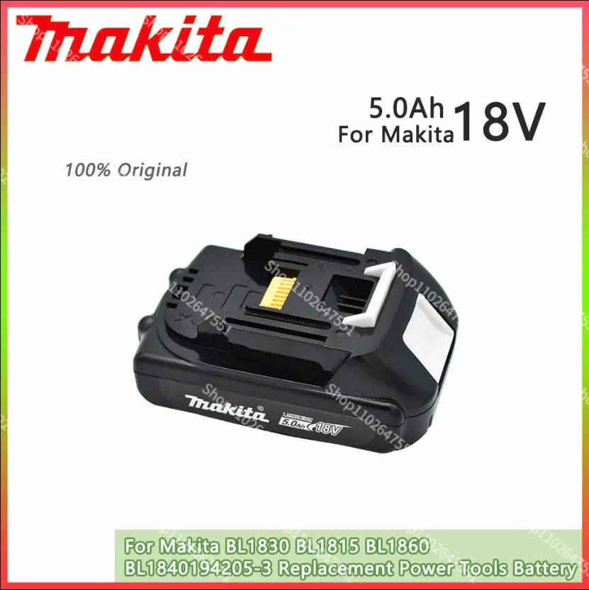 

Оригинальная Аккумуляторная литий-ионная батарея Makita 194205 Ач 18 в для BL1830 BL1815 BL1860 BL1840-3, сменная батарея для электроинструментов