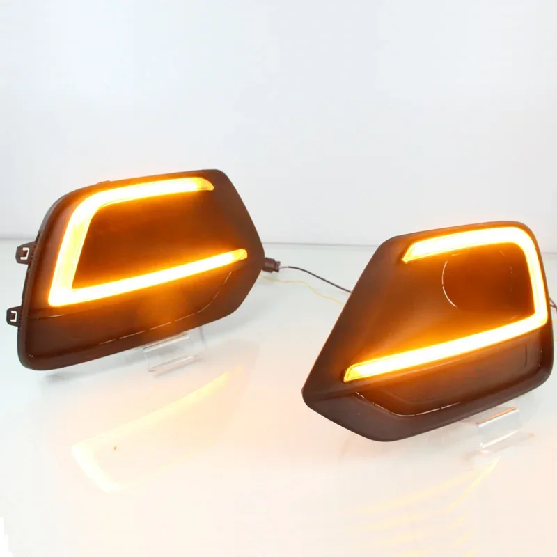 12 В светодиодные DRL дневные ходовые огни для Chevrolet Trax 2017 2018 желтый указатель