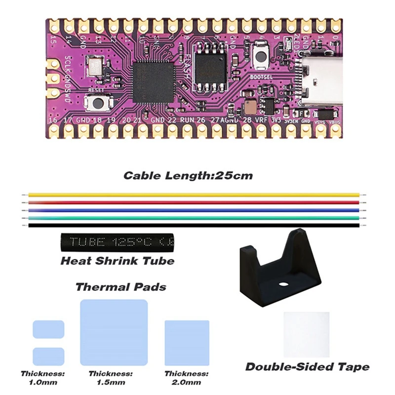 

Для Raspberry Picoboot Board Kit RP2040 Двухъядерный Arm Cortex M0 + процессор 264KB SRAM + 16 Мб флэш-памяти макетная плата