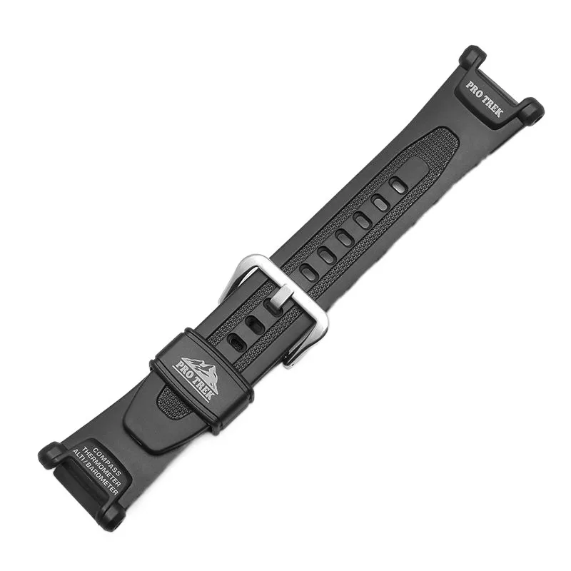 Suitable Rubber Watch Band For Casio Prg-240 protrek Mountaineering Needle Buckle Sports Bracelet Silicone Watch Strap