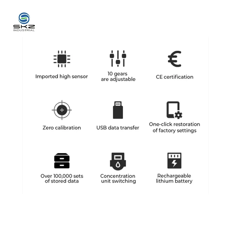 10s Ручной детектор газа H2 SKZ1050 Газовый резервуар