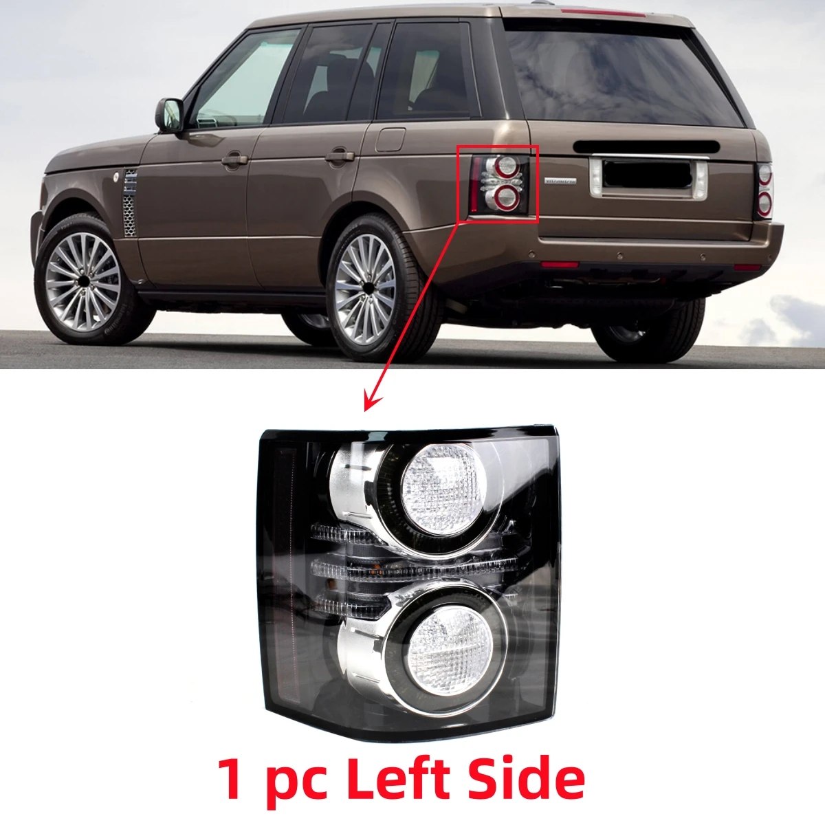 

Для Land Rover Range HSE VOGUE L322 2010 2011 2012, автомобильные аксессуары, дымовые линзы, светодиодный задний фонарь, задний стоп-сигнал LR 028513 LR 028515