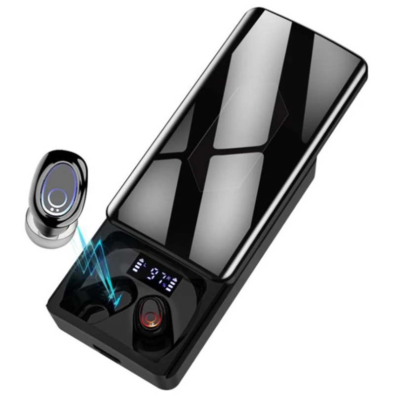 

Bluetooth 5.0 Wireless Headset 10000Mah Charging Box Wireless Headset, Sports Waterproof Earbud Headphones