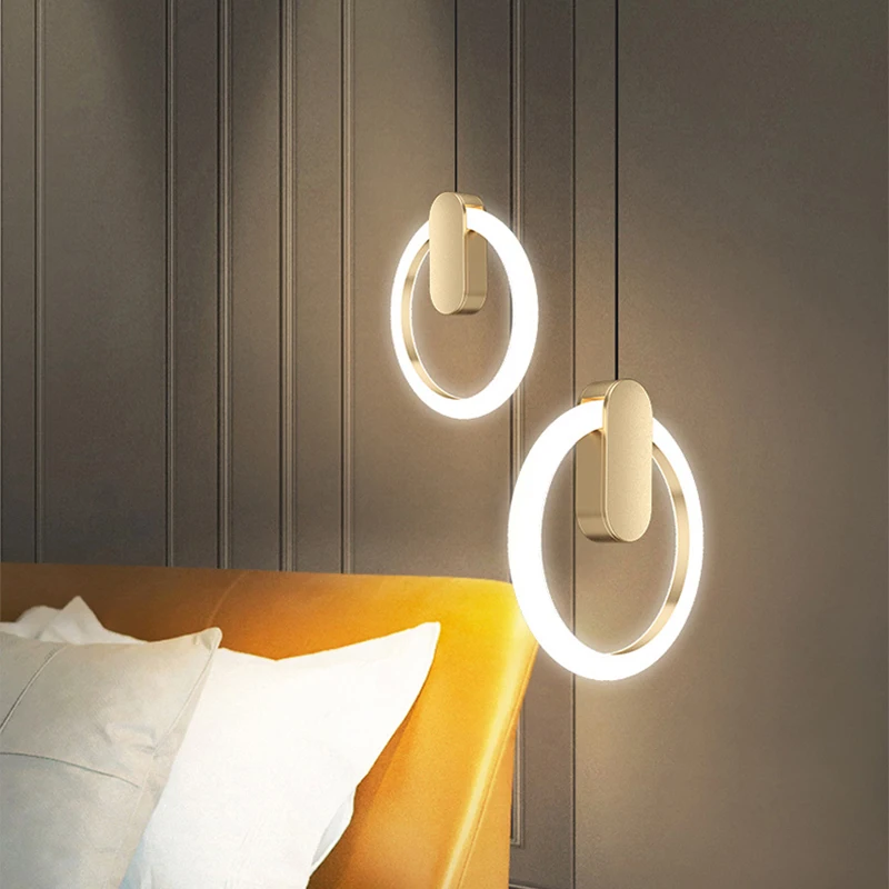 

Room Decor Led Art Chandelier Pendant Lamp Light luxury bedside modern minimalist lamp Nordic duplex floor stairwell
