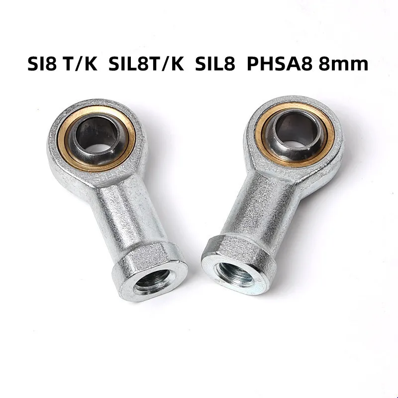 

4pcs SI8T/K PHSA8 8mm female thread metric rod end joint bearing Free shipping SI8 T/K SIL8T/K SIL8