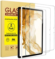 2 pack tempered glass for samsung galaxy tab s7s8 2 5d curved edge crystal clear for s7 t870 t875 anti scratch 11 inch