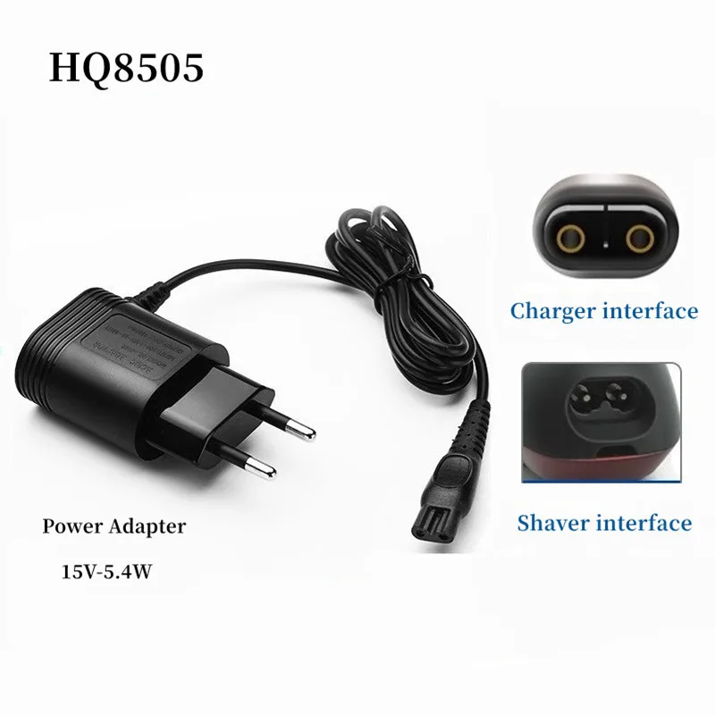 

2-Prong Charger EU Plug Power Adapter for PHILIPS Shavers HQ8505/6070/6075/6090