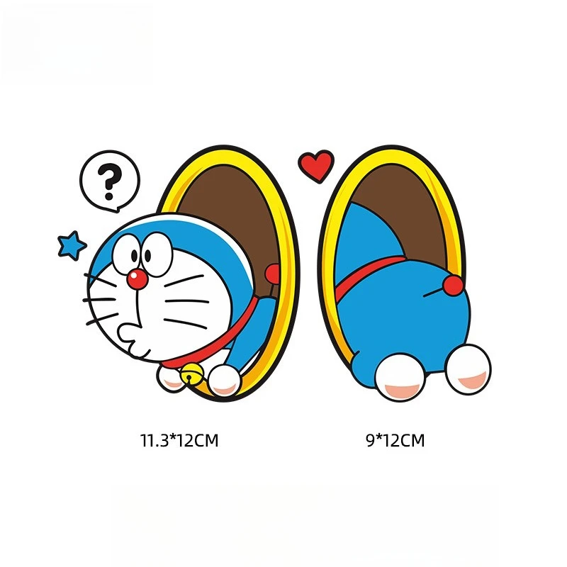 

Мультяшные наклейки на окно автомобиля Doraemon, наклейки на крышку багажника, милые аниме, водонепроницаемые наклейки для украшения мотоцикла