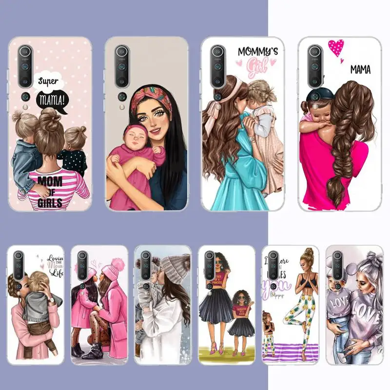 

Baby Mom Girl Phone Case for Samsung S21 A10 for Redmi Note 7 9 for Huawei P30Pro Honor 8X 10i cover