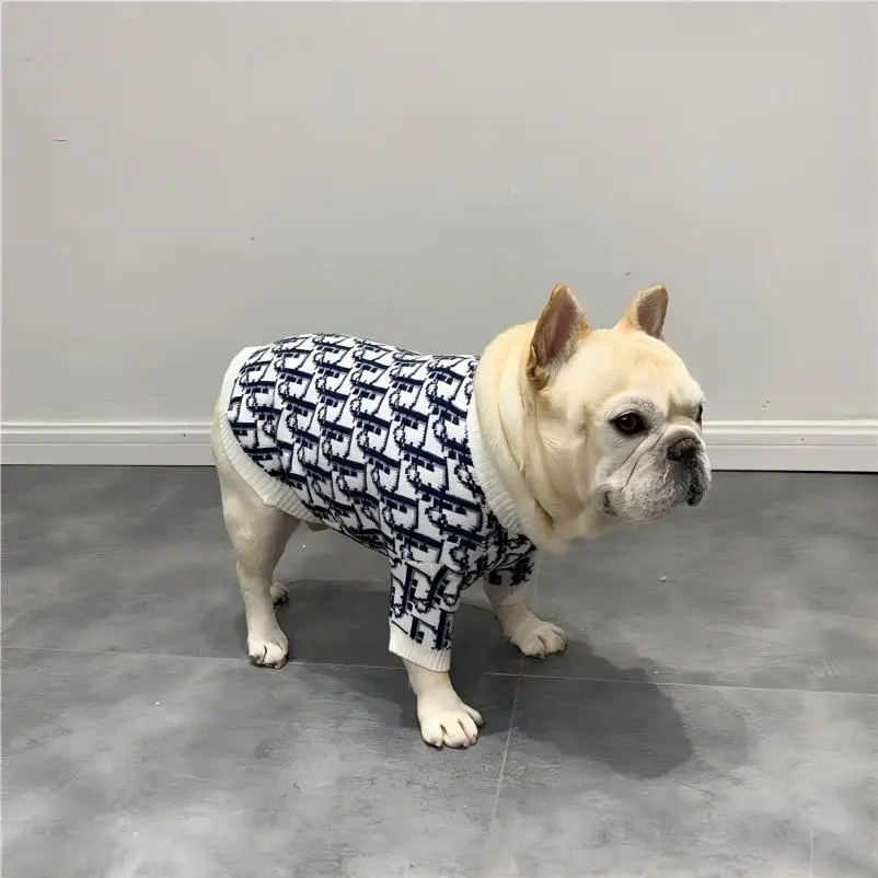 

Designer Pet Clothes Bulldog T-shirt Pet Dog Sleeveless Sweater For Teddy Babbago Cocky Small Medium Dog And Cat Puppy Clothes