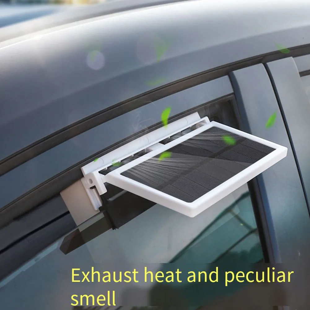 

Solar Powered Car Cooling Fan Exhaust Ventilation Solar Car Fan Auto Window Air Vent