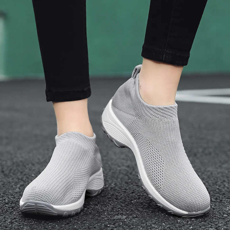 Women Sneakers Breathable Mesh Casual Shoes Platform Sneakers Platform Woman Vulcanize Shoes Walking Zapatillas Mujer