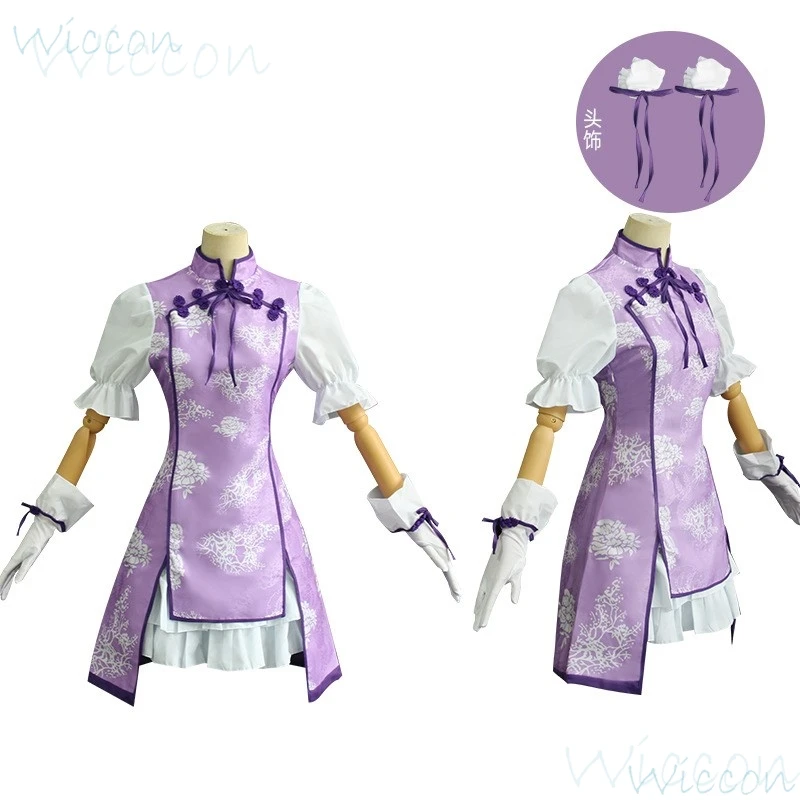 Аниме Akemi Homura cheongsam в китайском стиле Cos Magi Madoka Magica Косплей Униформа на Хэллоуин