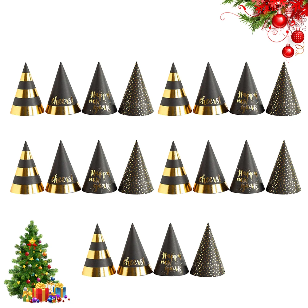 

New Party Hats Years Year Eve Supplies Hatfor Decor Adults Christmas Kids Paper Tiara Cone Headband Headbands Novelty Cap