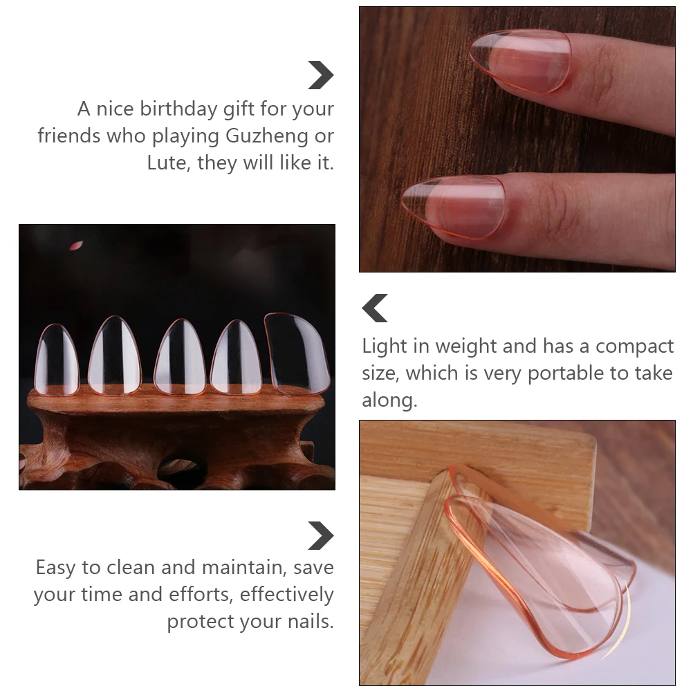 

Finger Picks Pipa Nail Guzheng Protectors Nails Fingertip Covers Protection Cover Beginners Protector Instrument String