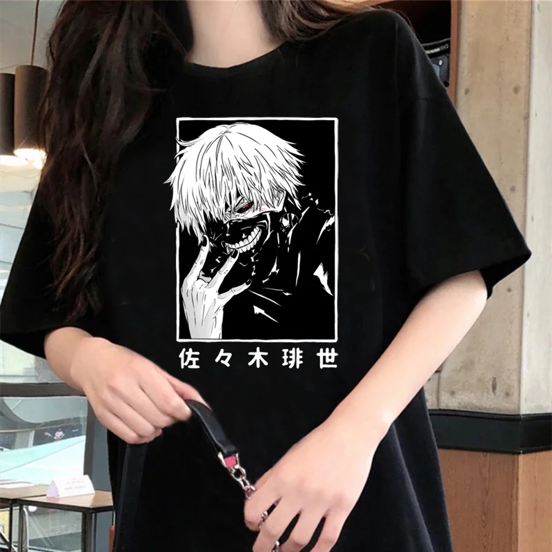 

Токийский Гуль канеки Кен глаза одежда футболка мужская y2k графика гранж уличная одежда смешная футболка y2k графика