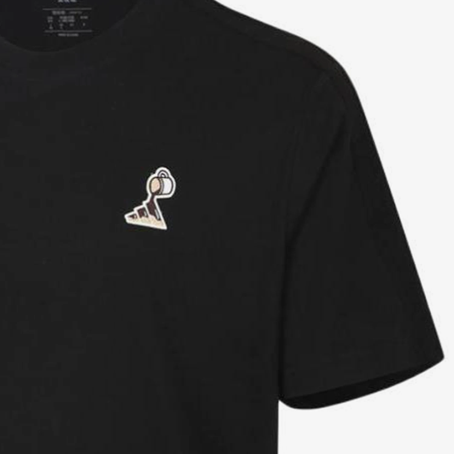 Фото Оригинальная мужская черная футболка Adidas CoFe с круглым вырезом и короткими рукавами KB4847 №4