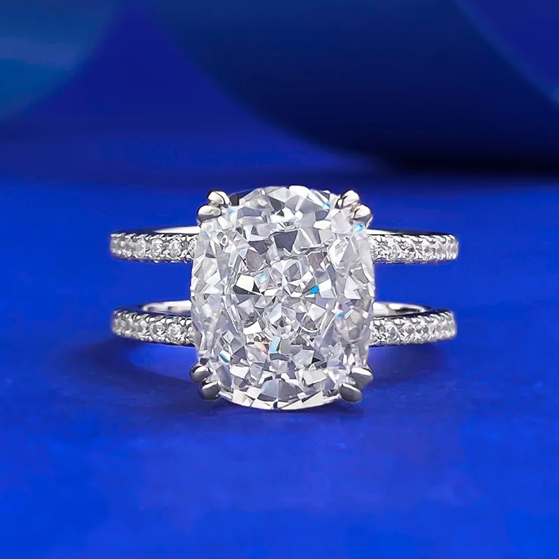 Кольца Apaison 9*11 мм с высокоуглеродистыми бриллиантами Eternity для женщин ювелирные