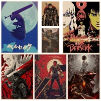 anime berserk good quality prints and posters wall art retro posters for home posters wall stickers