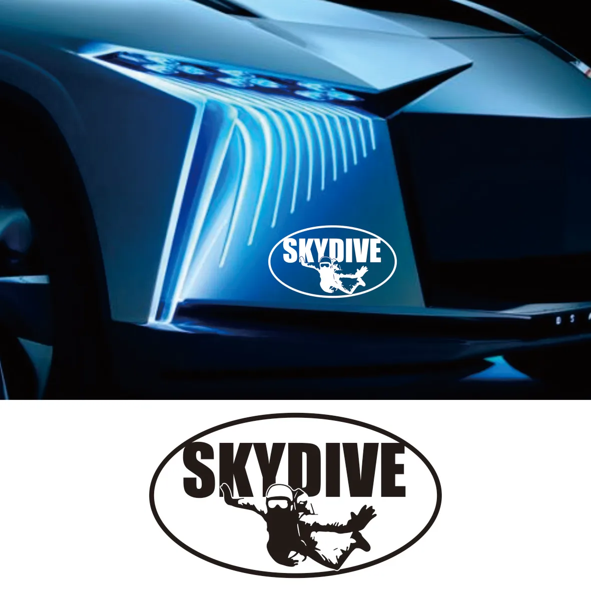 Skydive-Parachuter Sticker - Decal Sky Dive Fun Skydiving Jump Vinyl Car Waterproof Bumper
