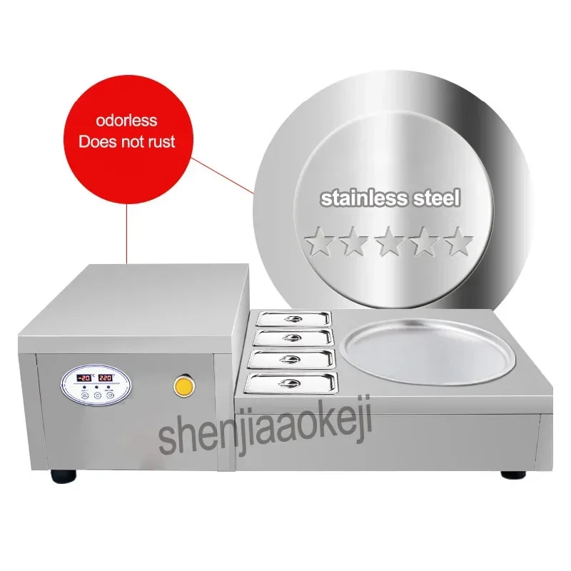 Одиночная круглая машина для жарки йогурта жареного льда коммерческая