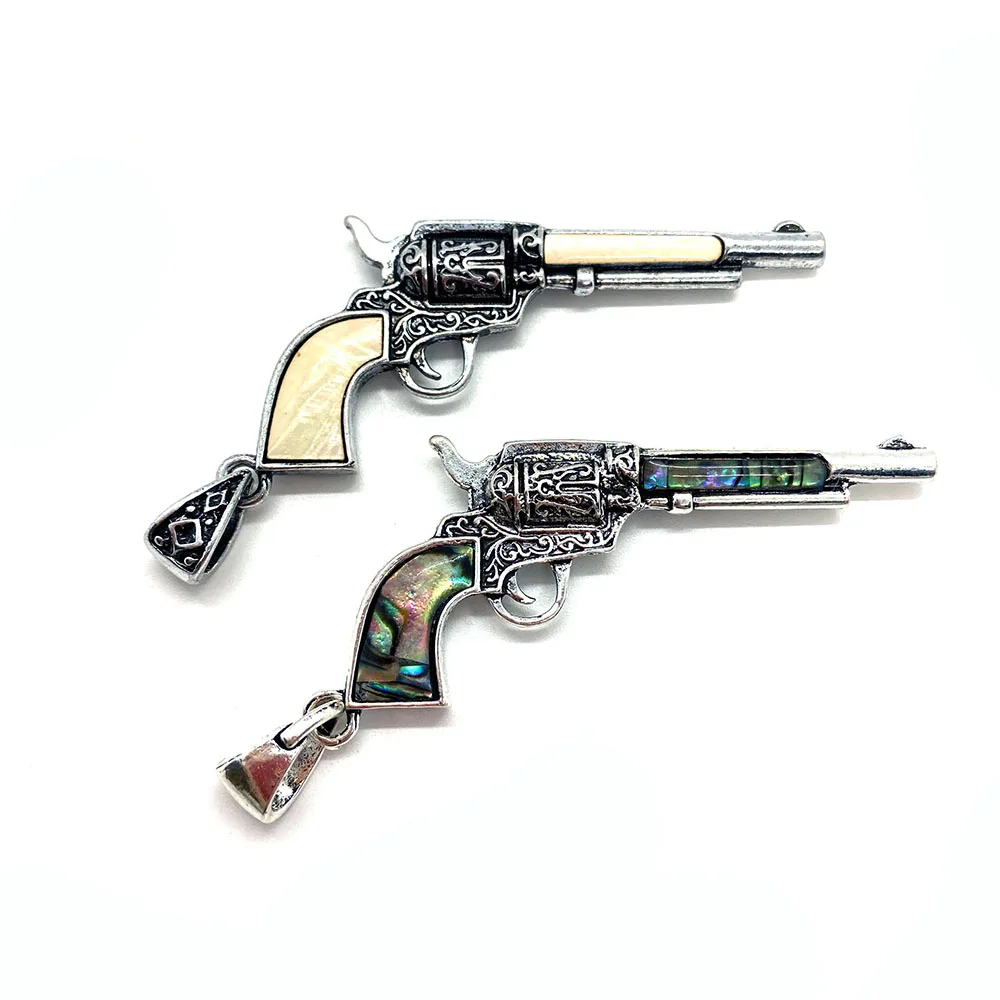 

Men's Pistol Creative Pendant Necklace DIY Weapons Vintage Fashion Jewelry Hip-hop Charm Boutique Women's Jewelry Accessories