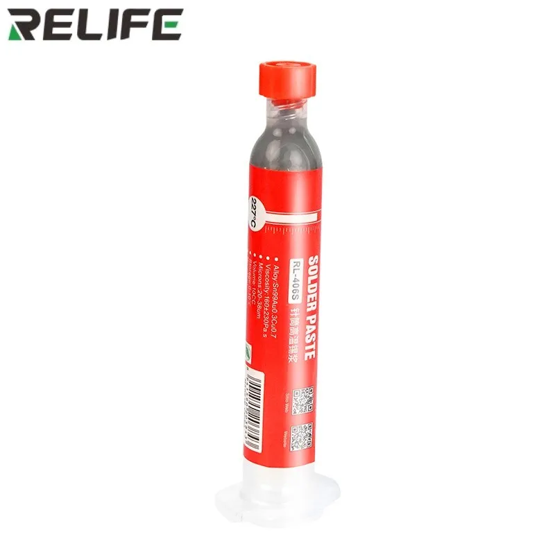 Фото Паяльная Оловянная паста RELIFE 10 куб. См 183 ℃ свинец 138 ℃ 227 ℃ бессвинцовый шприц флюс светодиодный пайки печатных плат ЦП СВЕТОДИОД SMD BGA ремонт сварочная паста №4