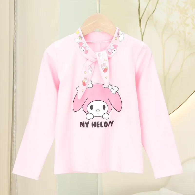 Футболка из чистого хлопка в стиле аниме Sanrio Kuromi футболка с рисунком Cinnamoroll