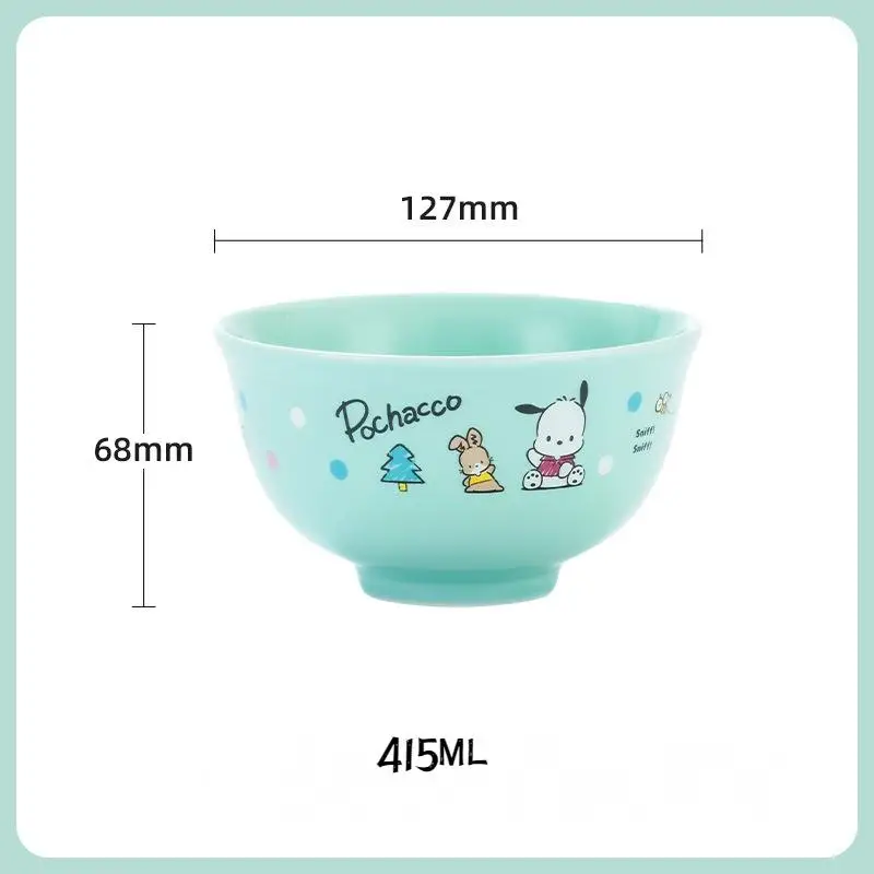 Детская керамическая миска Sanrios Hellokitty 415 мл для риса Kuromi Cinnamoroll милая супа в стиле