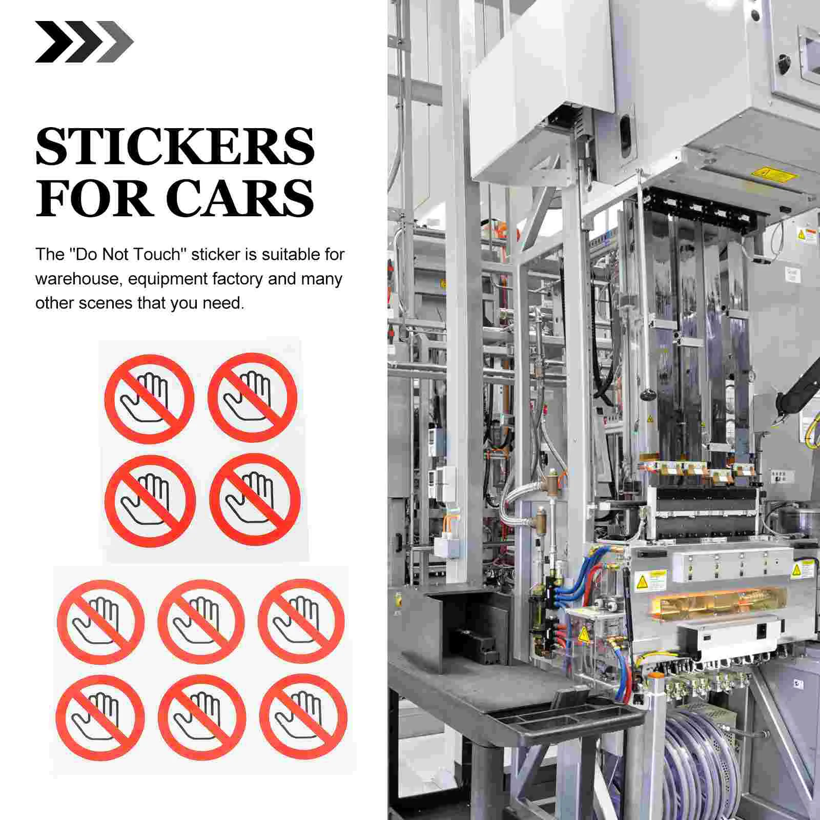 

Safety Labels Don't Touch Warning Sticker Adhesive No Sign Stickers Vinyl Please Not Security Yard Caution Signs