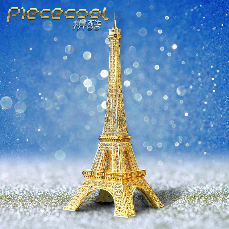 

Cool iron metal puzzle DIY assembly model famous building Eiffel Tower in Paris