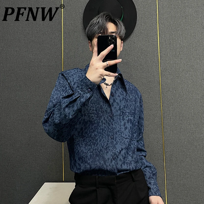 

PFNW Spring Summer New Men's Leopard Print Shirt High Street Fashion Vintage Relaxed Comfortable Casual Handsome Coats 28A2057