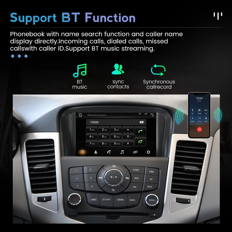 7-дюймовый автомобильный Android 11 для Chevrolet Cruze 2008-2014 автомобильное радио видеоплеер