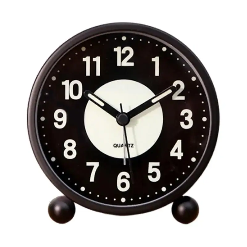 Ночник в стиле ретро будильник с двойным колокольчиком без тикания современный