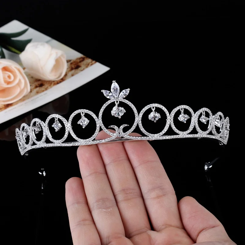 Korean Sweet Princess Crown Bridal Wedding Zircon Crown Wedding Headdress Wedding Dress Accessories Wedding Ornament