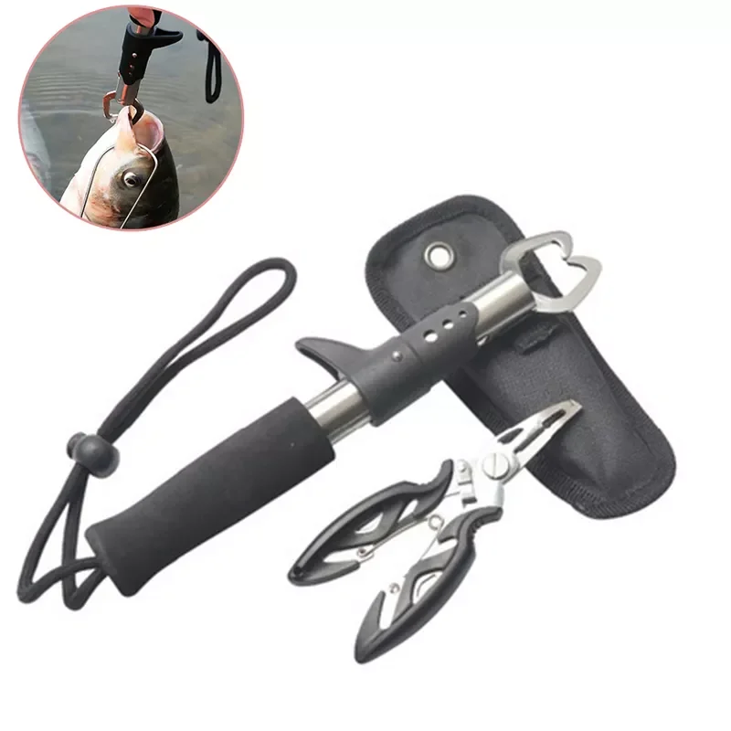 

Стальной рыболовный захват для губ, набор Рыболовных Снастей С рыболовным захватом, рыболовные плоскогубцы, мини-плоскогубцы, перчатка, рыб...