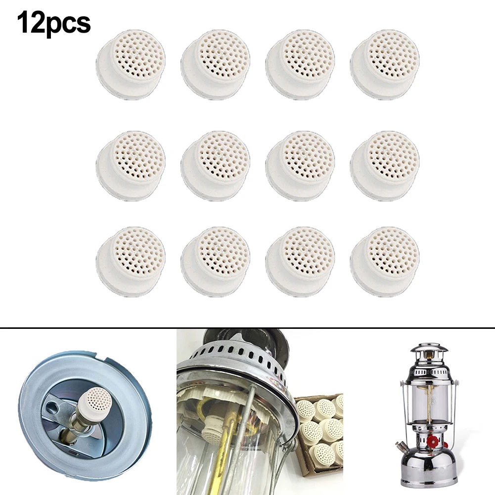 

12pcs Outdoor Pressure Kerosene Lantern Nozzle Head Oil Lamp Ceramic Nozzle Camping Hiking Equipments Accessories Outdoor Tools