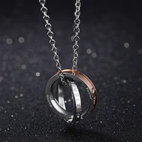 2022 new titanium steel diamond necklace jewelry gift simple couple necklace pendant chain necklace men necklace pendants