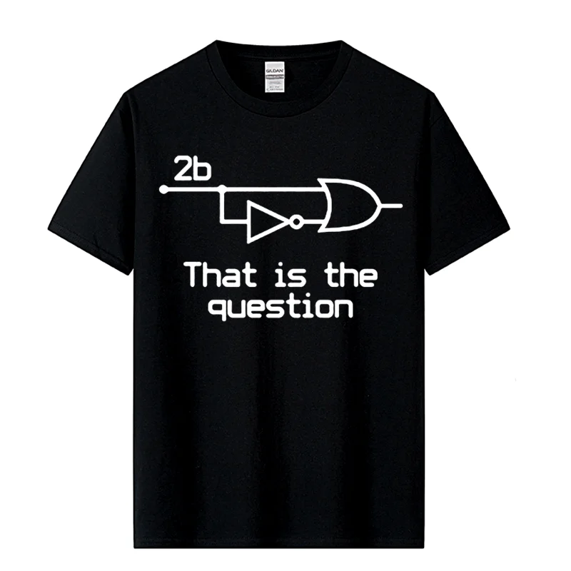 

Summer Funny To Be Or Not To Be Electrical Engineer T-Shirt Cotton Short Sleeve T Shirt